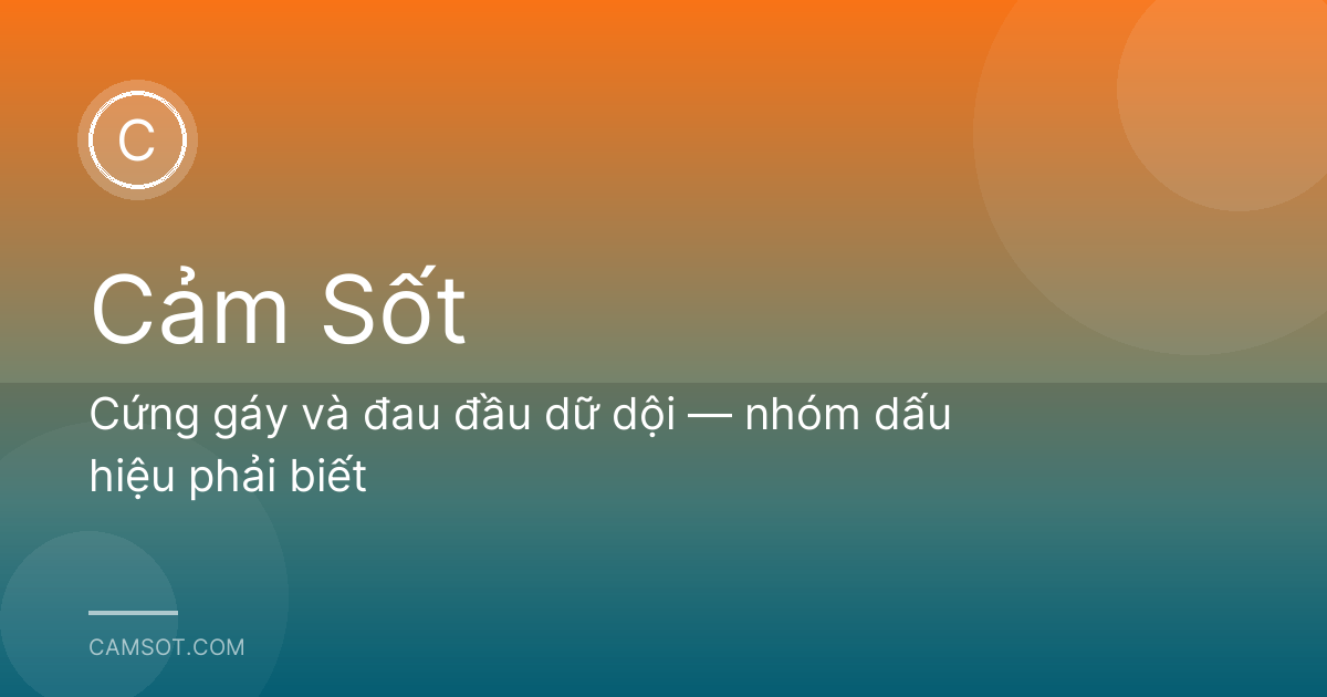 Cứng gáy và đau đầu dữ dội — nhóm dấu hiệu phải biết